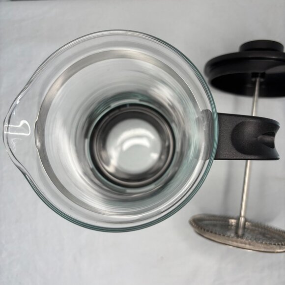 IKEA French Press Coffee Tea Maker Stainless Steel Glass 32oz Upphetta Black - Picture 2 of 4